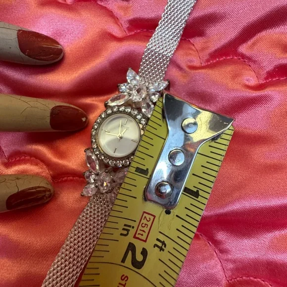 Lenox Sterling Silver 925 Diamond butterfly mesh band Japan quartz fancy watch Lenox Sterling Silver 925 Diamond butterfly mesh band Japan  main image 4